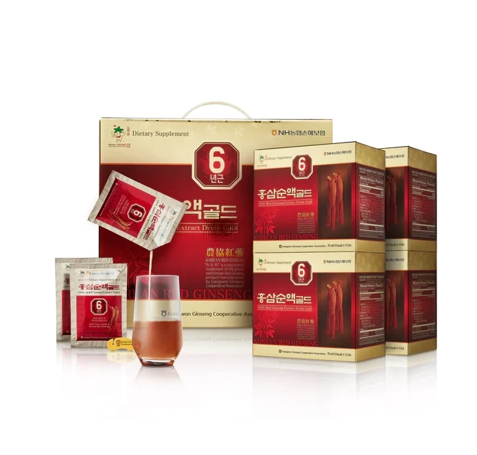 Korean Red Ginseng Extract Drink Gold Pouch