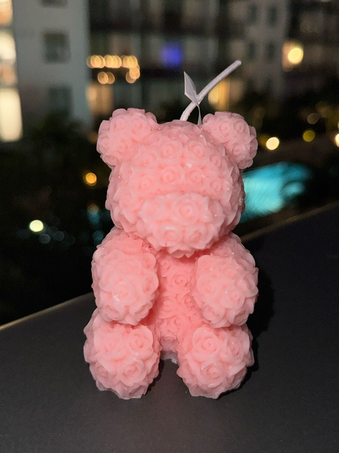 Pink Teddy Candle