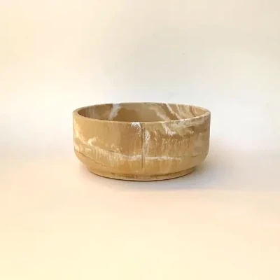 Medium Marble Bowl - Brown