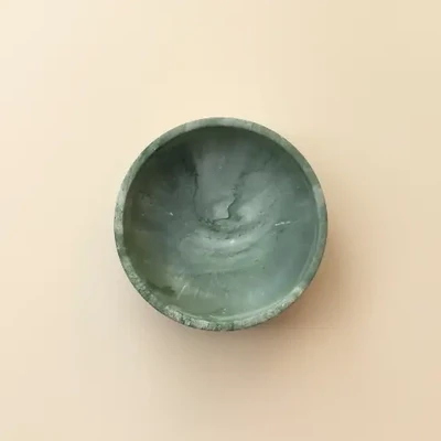 Medium Marble Bowl - Green