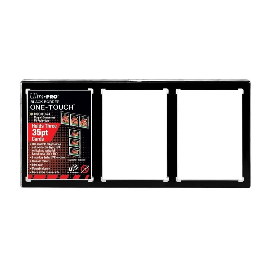 One Touch 3 Card Black Border Magnetic Holder