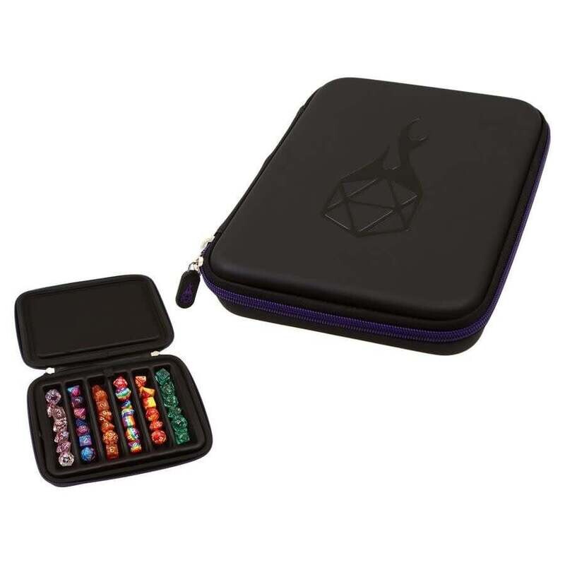 Forged Zip-Close Dice Box &amp; Storage Case with Removable Dice Tray green