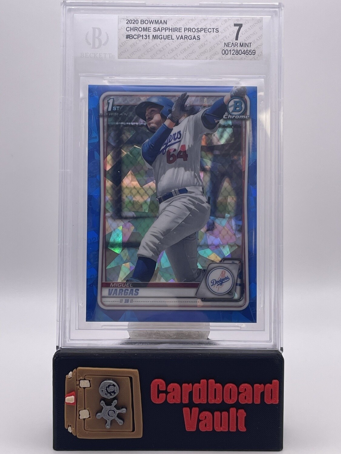 2020 Bowman Chrome Sapphire Prospects Miguel Vargas Beckett 7