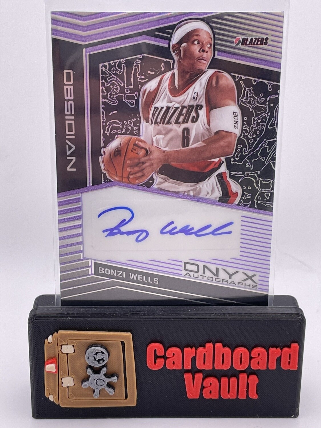 2019-20 Obsidian Onyx Autographs Bonzi Wells #OA-BZW Purple 40/75