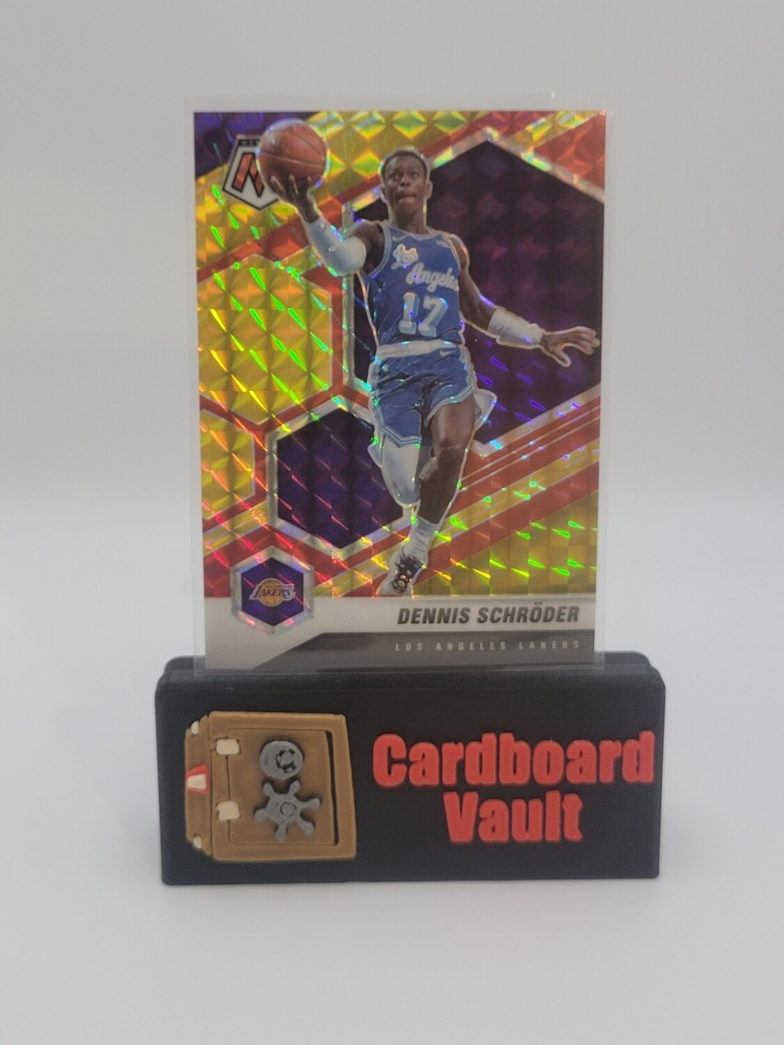 2020-21 Mosaic Dennis Schroder #131 Red Yellow Choice Prizm 49/88
