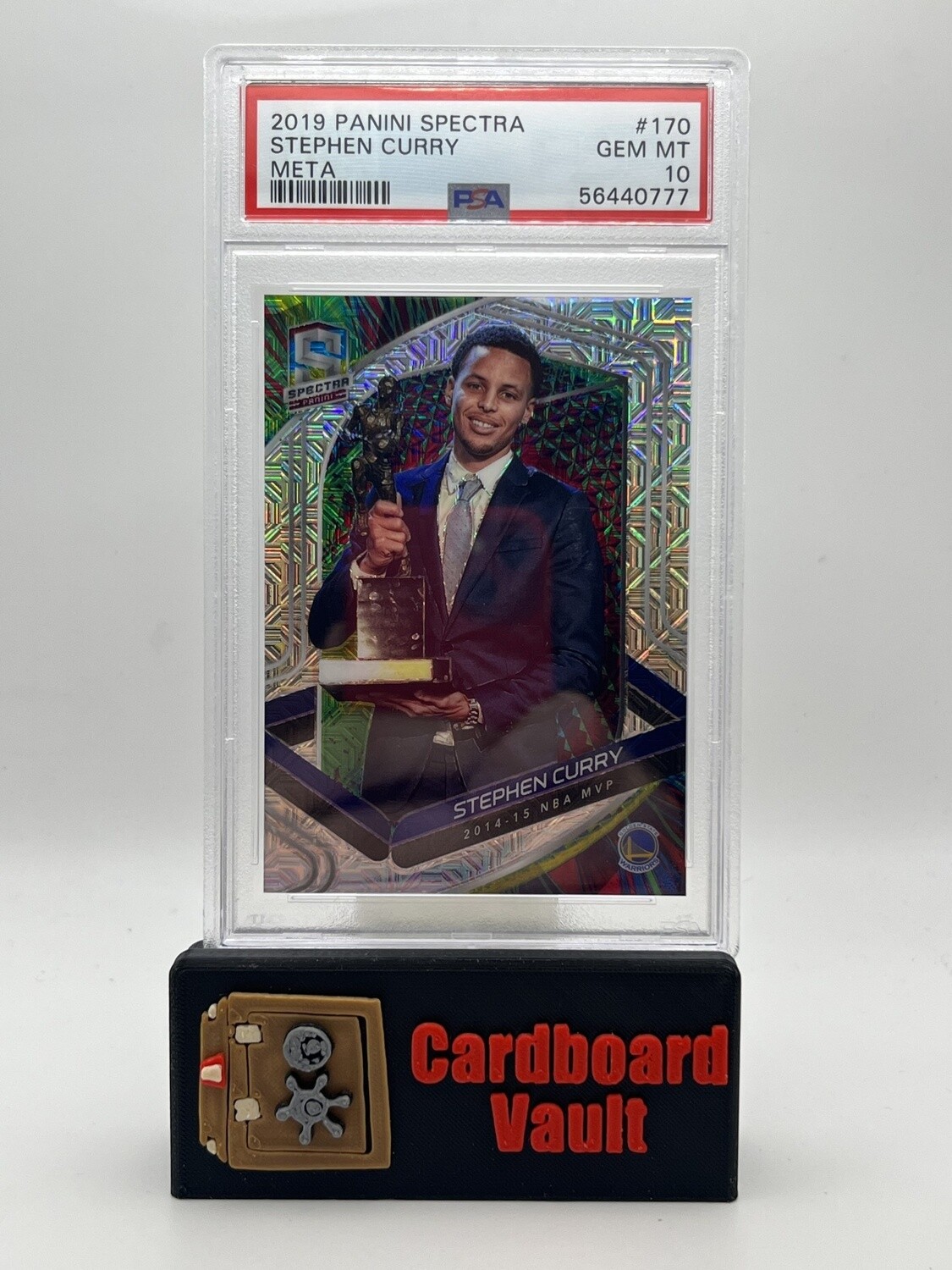 2019 Spectra MVP Stephen Curry #170 Meta Prizm 08/25 PSA 10
