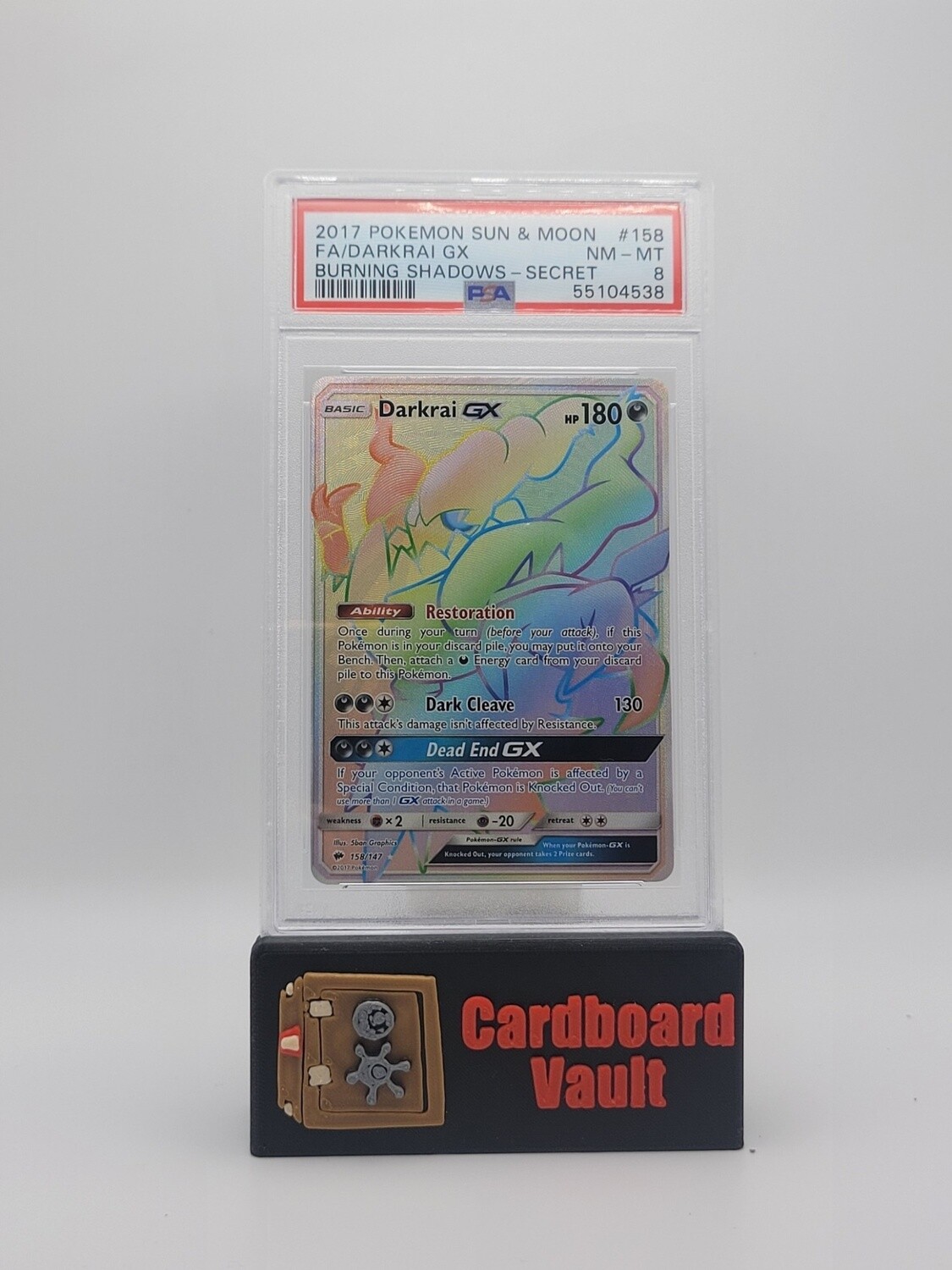 2017 Pokémon Darkrai GX  Full Art Secret Art No. 158 PSA 8 55104538