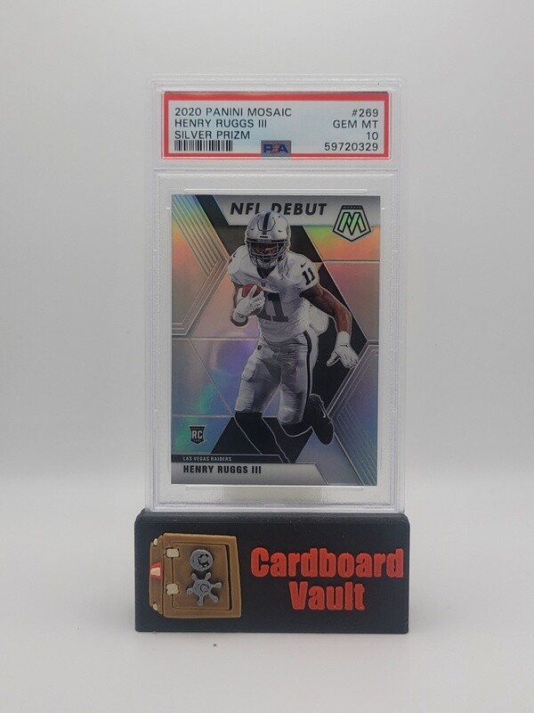 2020 Mosaic Henry Ruggs III #269 Silver Prizm PSA 10