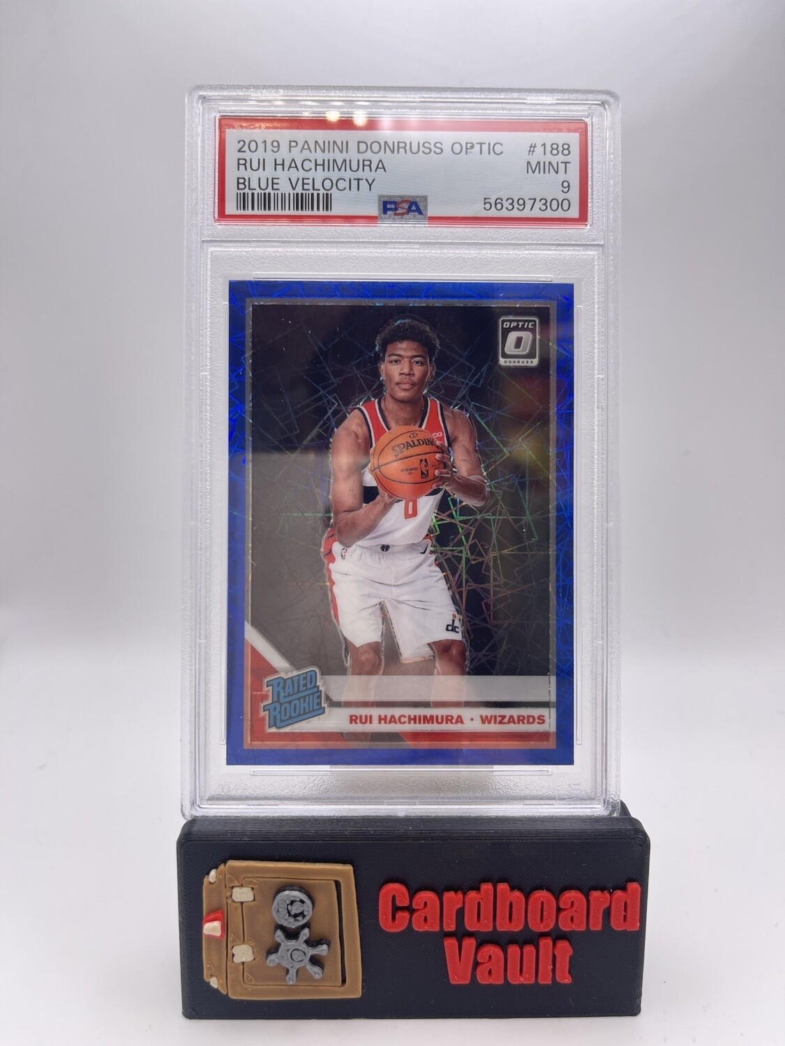 2019 Optic Rated Rookie Rui Hachimura #188  Blue Velocity PSA 9
