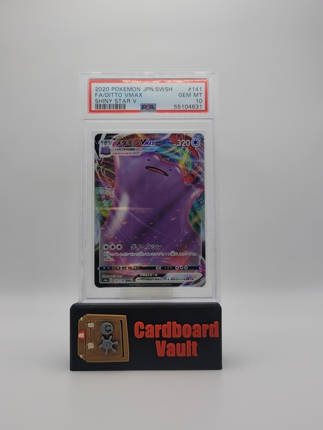 2020 Pokémon Japanese Ditto Vmax Full Art #141 PSA 10