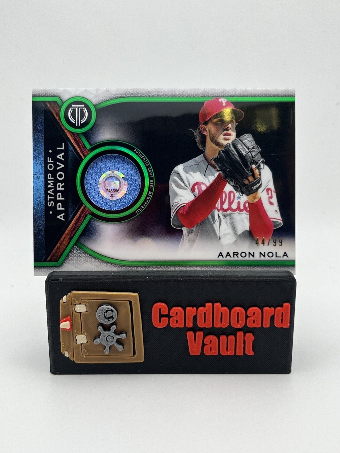 2021 Topps Tribute Aaron Nola Stamp of Approval Patch 44/99 No. SOA-AN