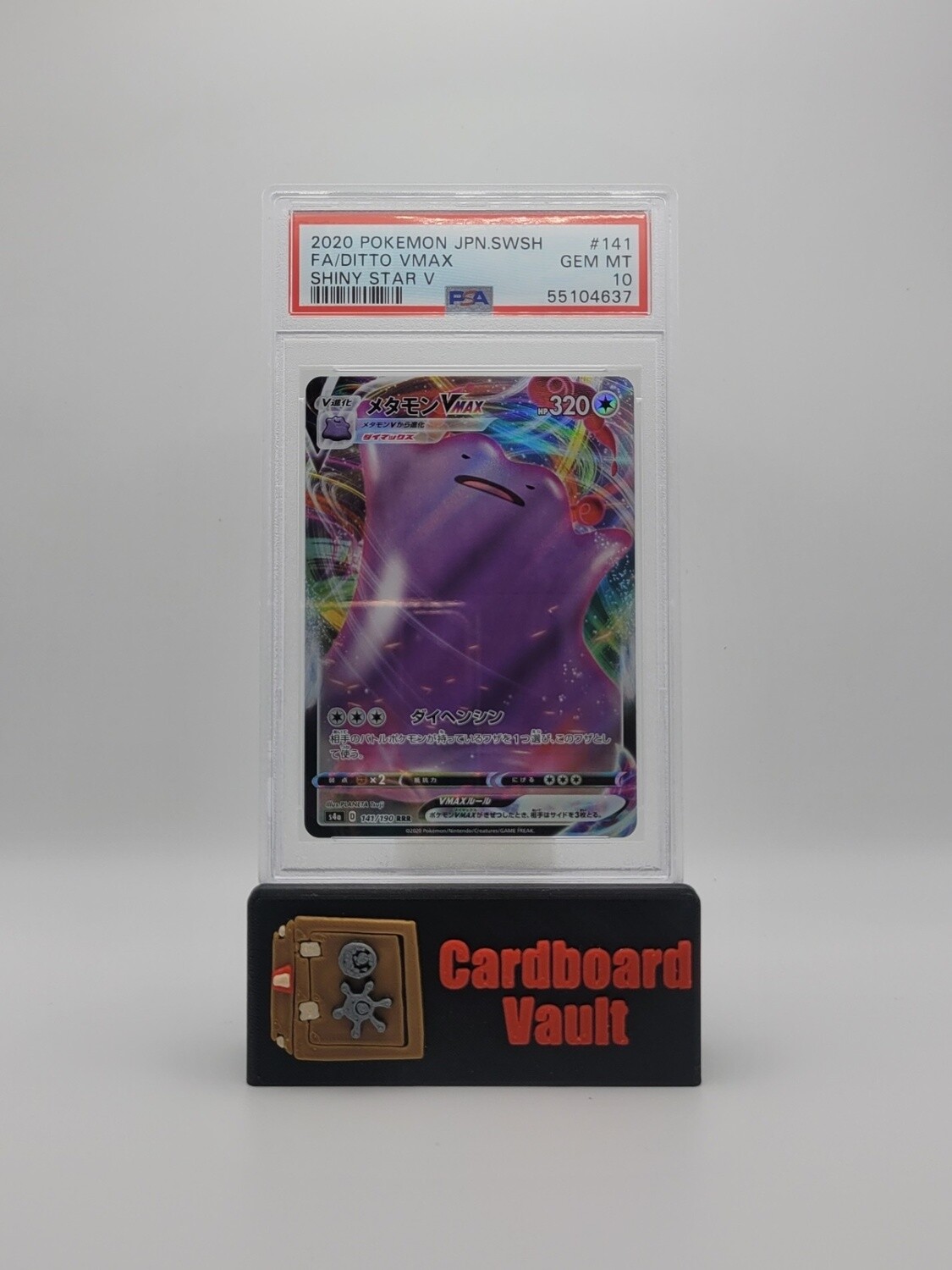 2020 Pokémon Japanese Ditto Vmax Full Art #141 PSA 10