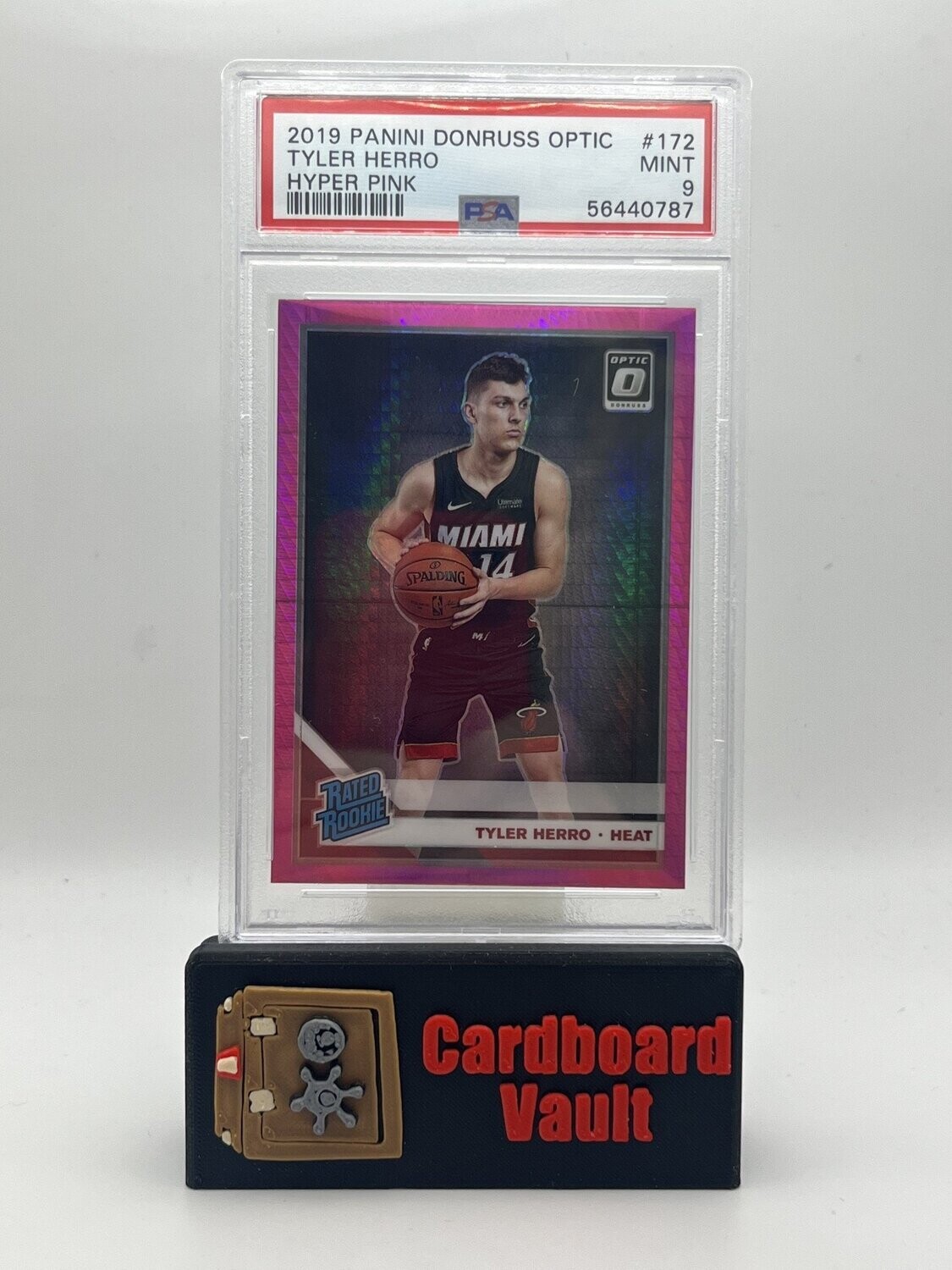 2019 Optic Tyler Herro #179 Pink Hyper Prizm PSA 9