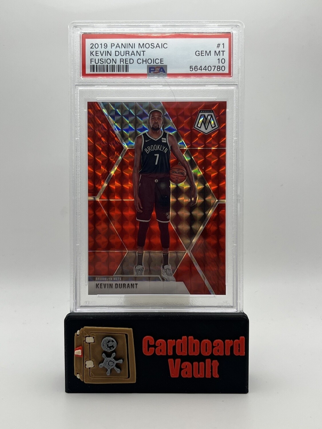 2019 Mosaic Kevin Durant #1 Fusion Red Choice Prizm PSA 10