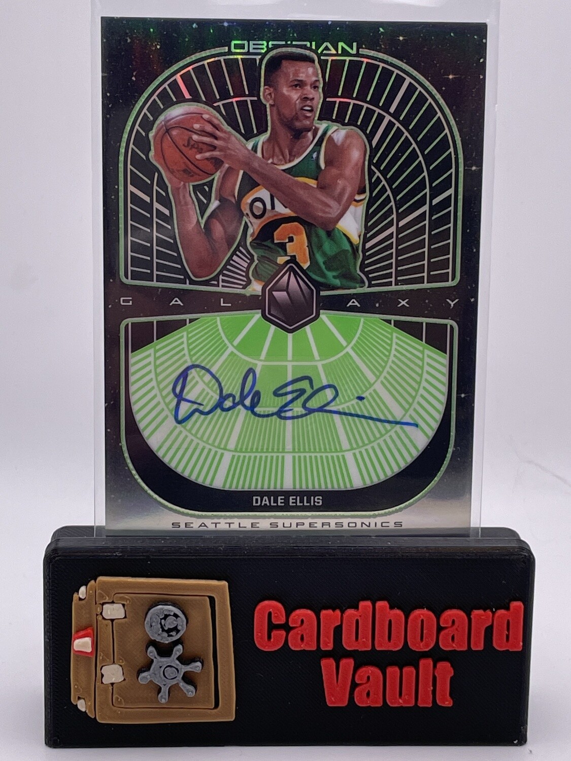 2019-20 Obsidian Galaxy Autograph Dale Ellis #GA-DEL Green 25/25