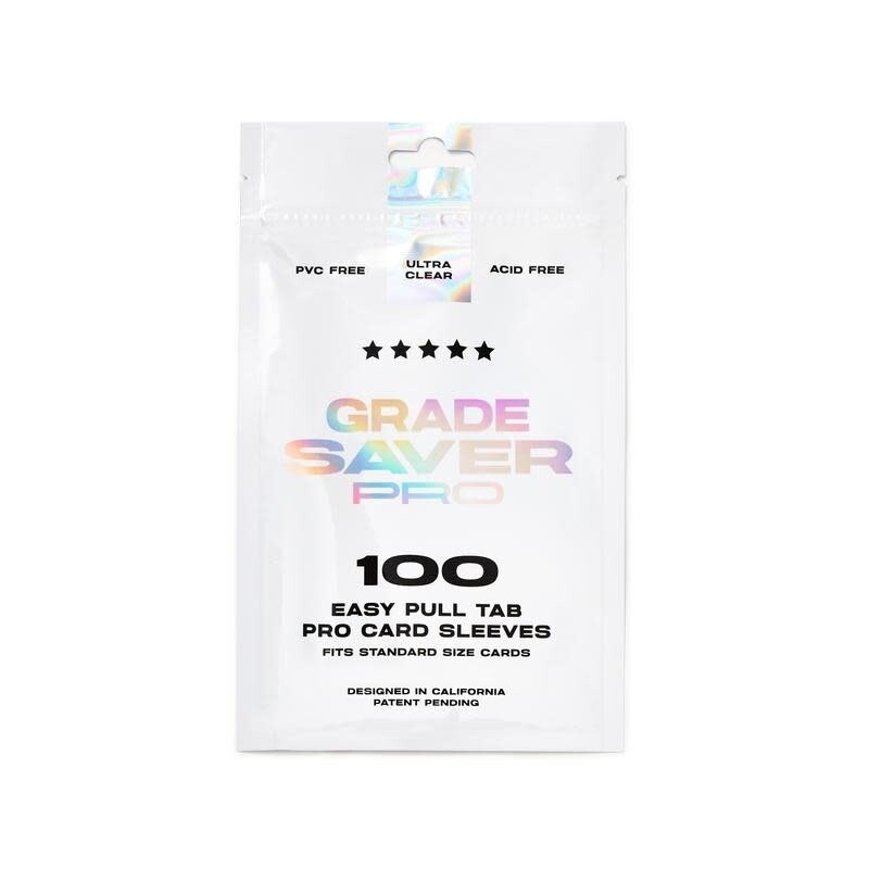 Grade Saver Pro Card Sleeves with Easy Pull Tab 100 Sleeves