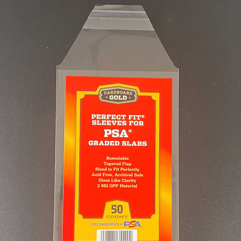 Cardboard Gold Perfect Fit Sleeves For PSA Graded Cards 50 Count