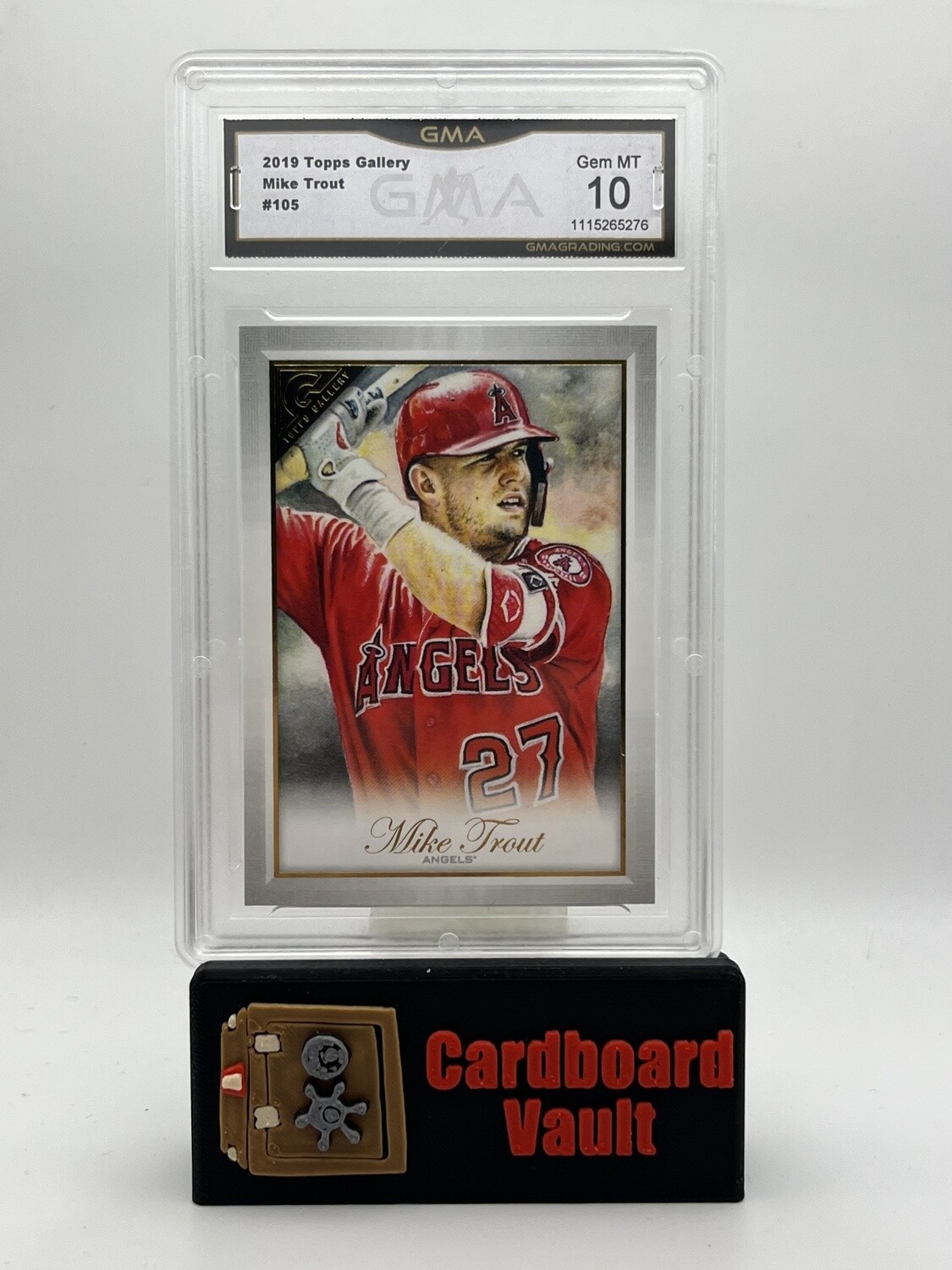 2019 Topps Gallery Mike Trout #105 GMA 10