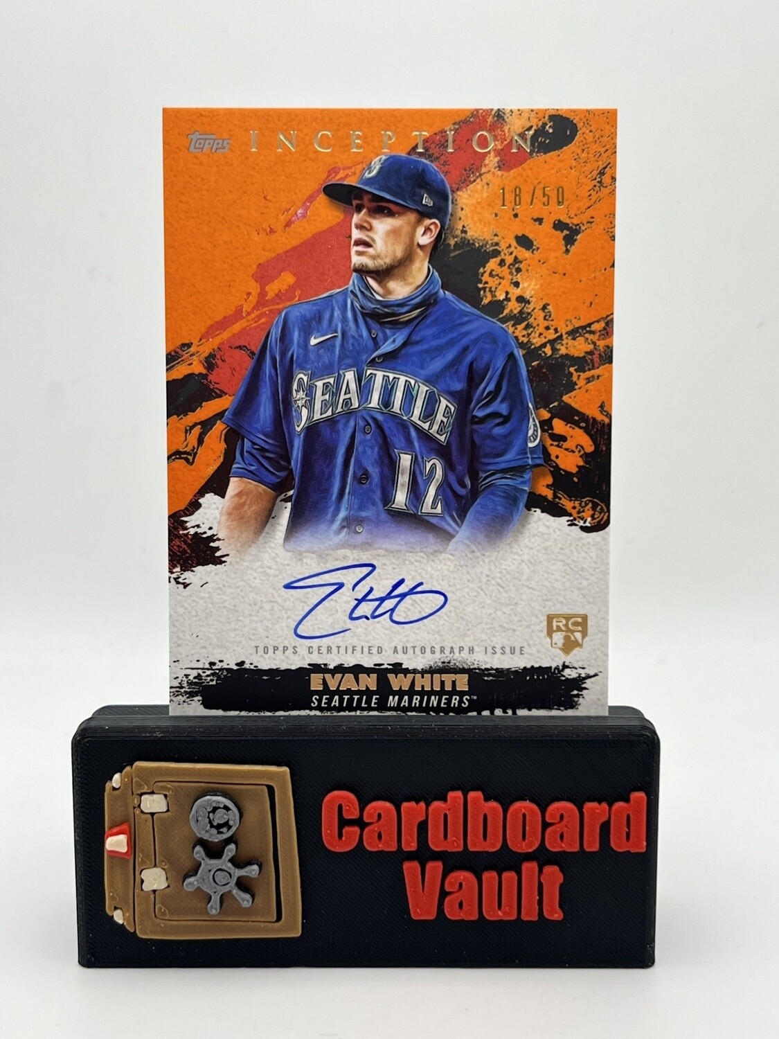 2021 Topps Inception Rookies &amp; Emerging Stars Autograph Evan White #RESA-EW 18/50