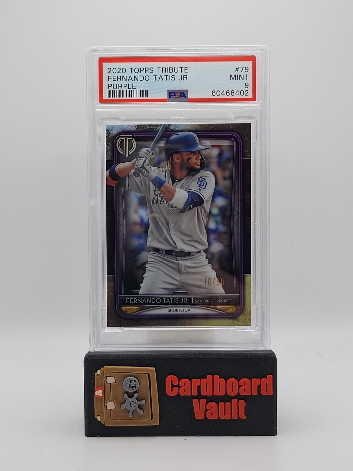 2020 Topps Tribute Fernando Tatis Jr. Purple 10/50 No. 79PSA 9