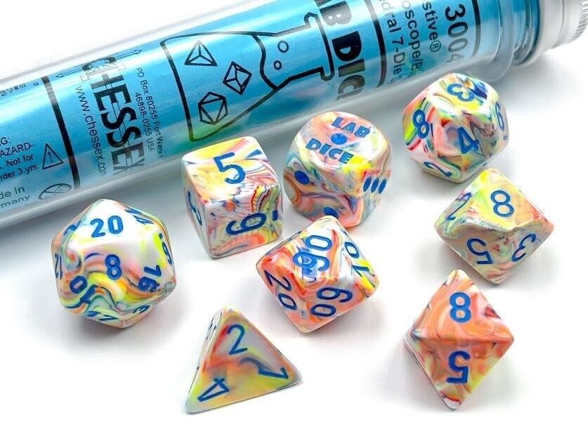 Chessex Festive Kaleidoscope/Blue 7 Die Set