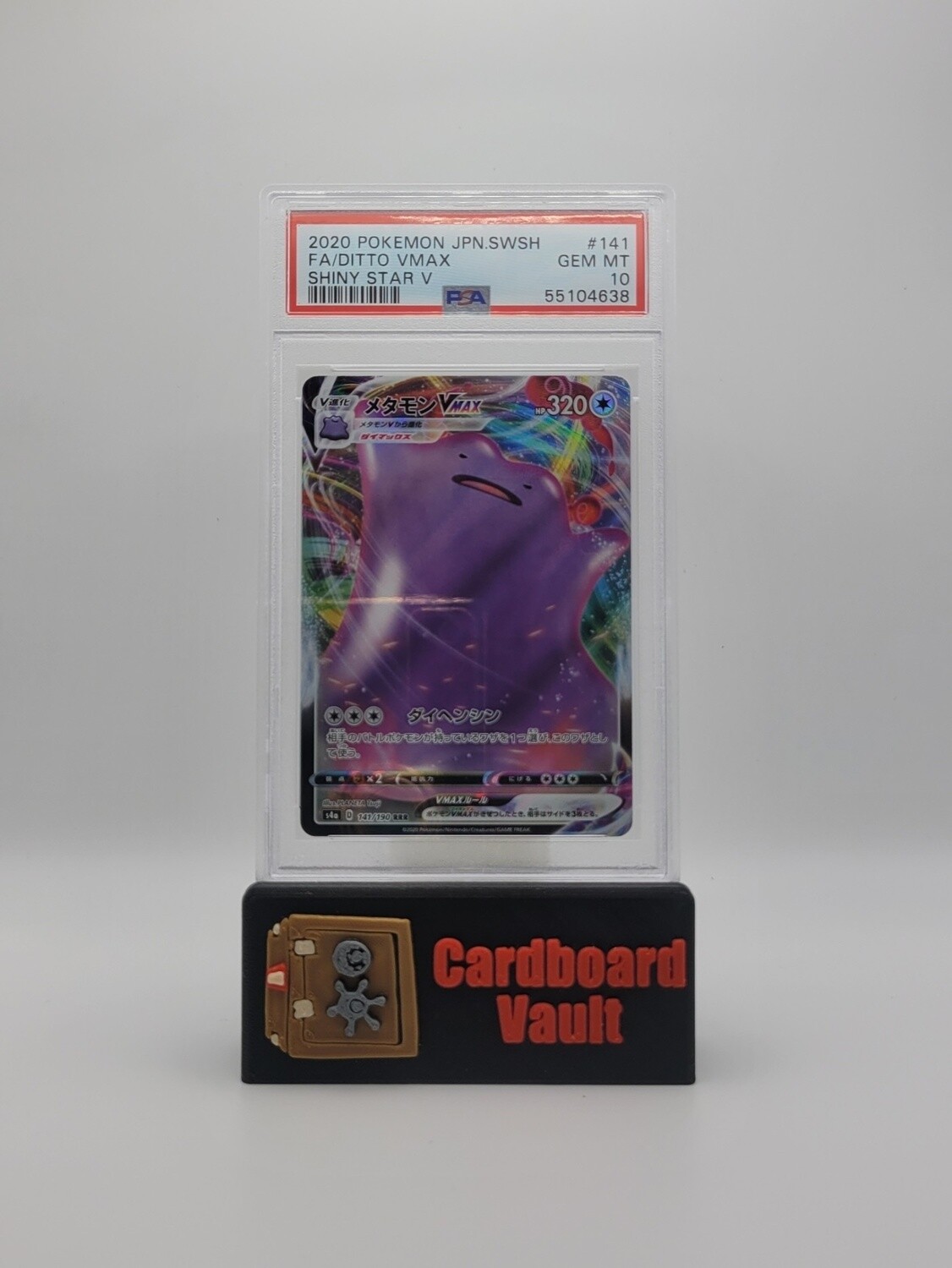 2020 Pokémon Japanese Ditto Vmax Full Art #141 PSA 10