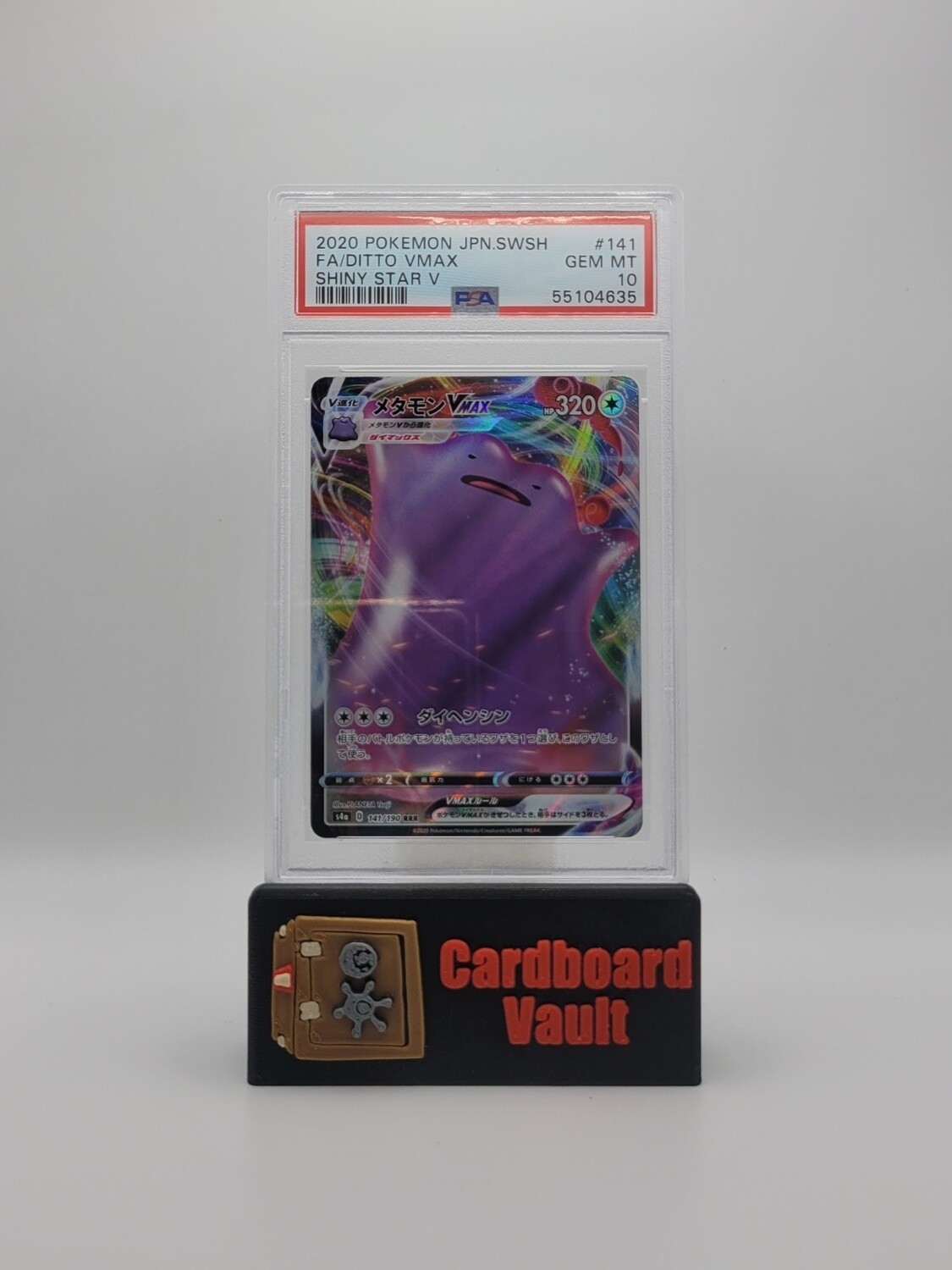 2020 Pokémon Japanese Ditto Vmax Full Art #141 PSA 10