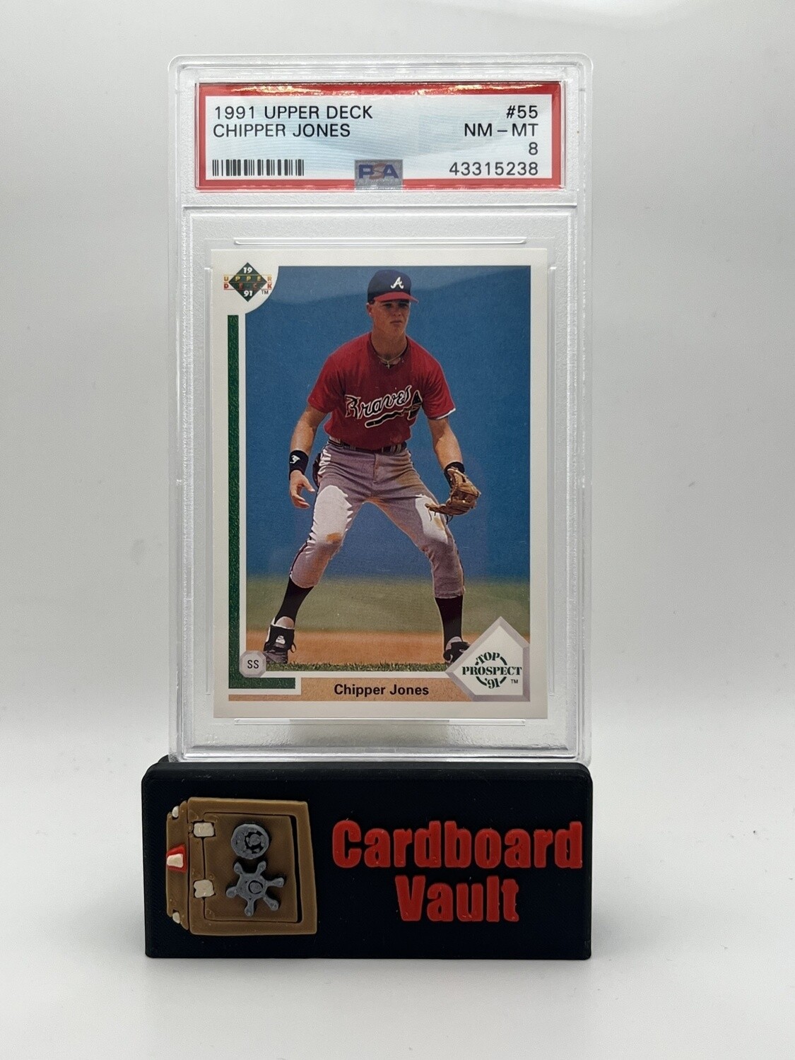 1991 Upper Deck Chipper Jones  #55 PSA 8
