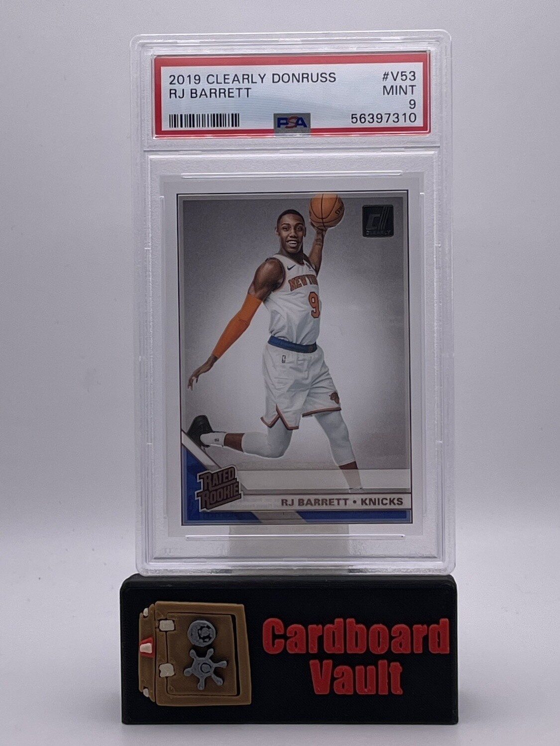 2019 Clearly Donruss Rated Rookie RJ Barrett #V53 PSA 9
