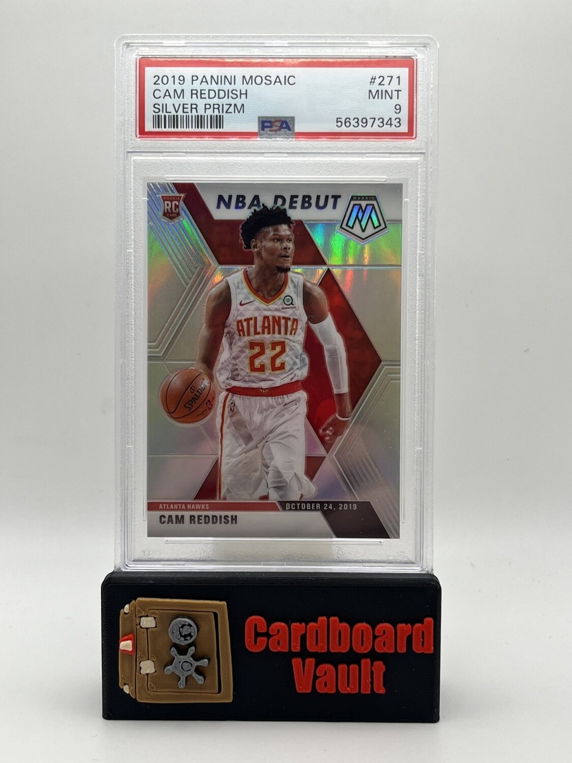 2019 Mosaic Cam Reddish #271 Silver Prizm PSA 9
