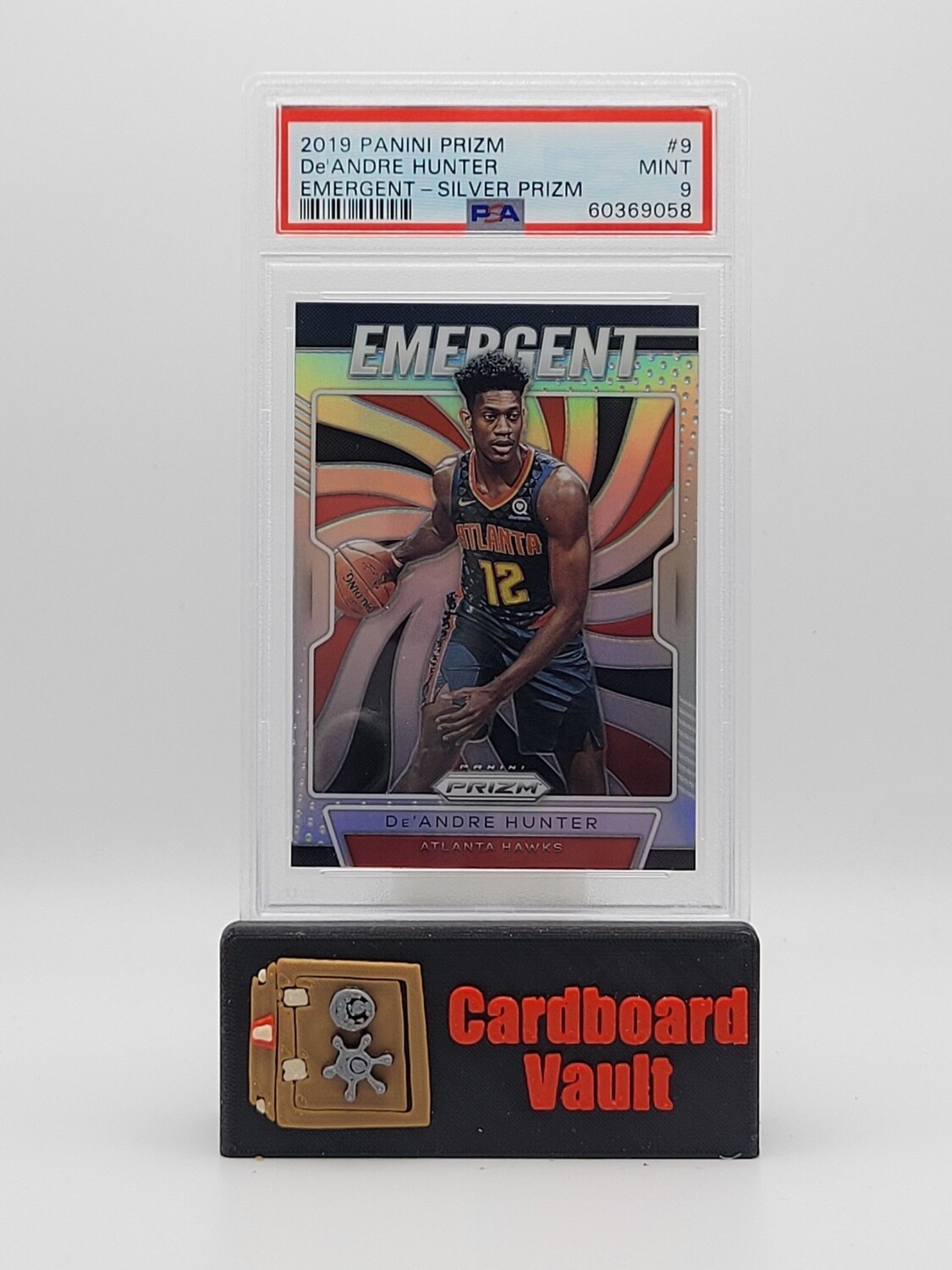 2019 Prizm Emergent De&#39;Andre Hunter #9 Silver Prizm PSA 9