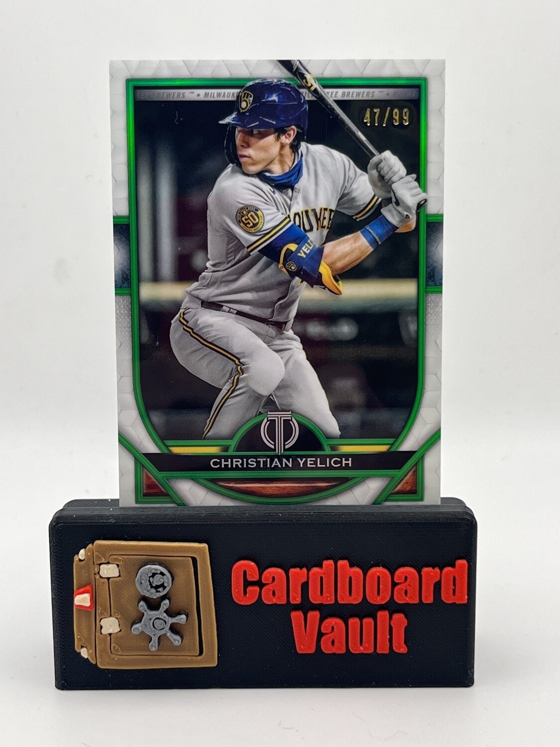 2021 Topps Tribute Christian Yelich Green 47/99 No. 46