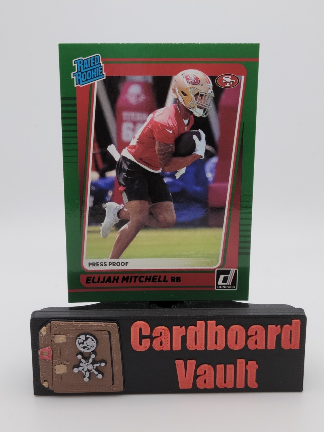 2021 Donruss Rated Rookie Press Proof Elijah Mitchell #312 Green