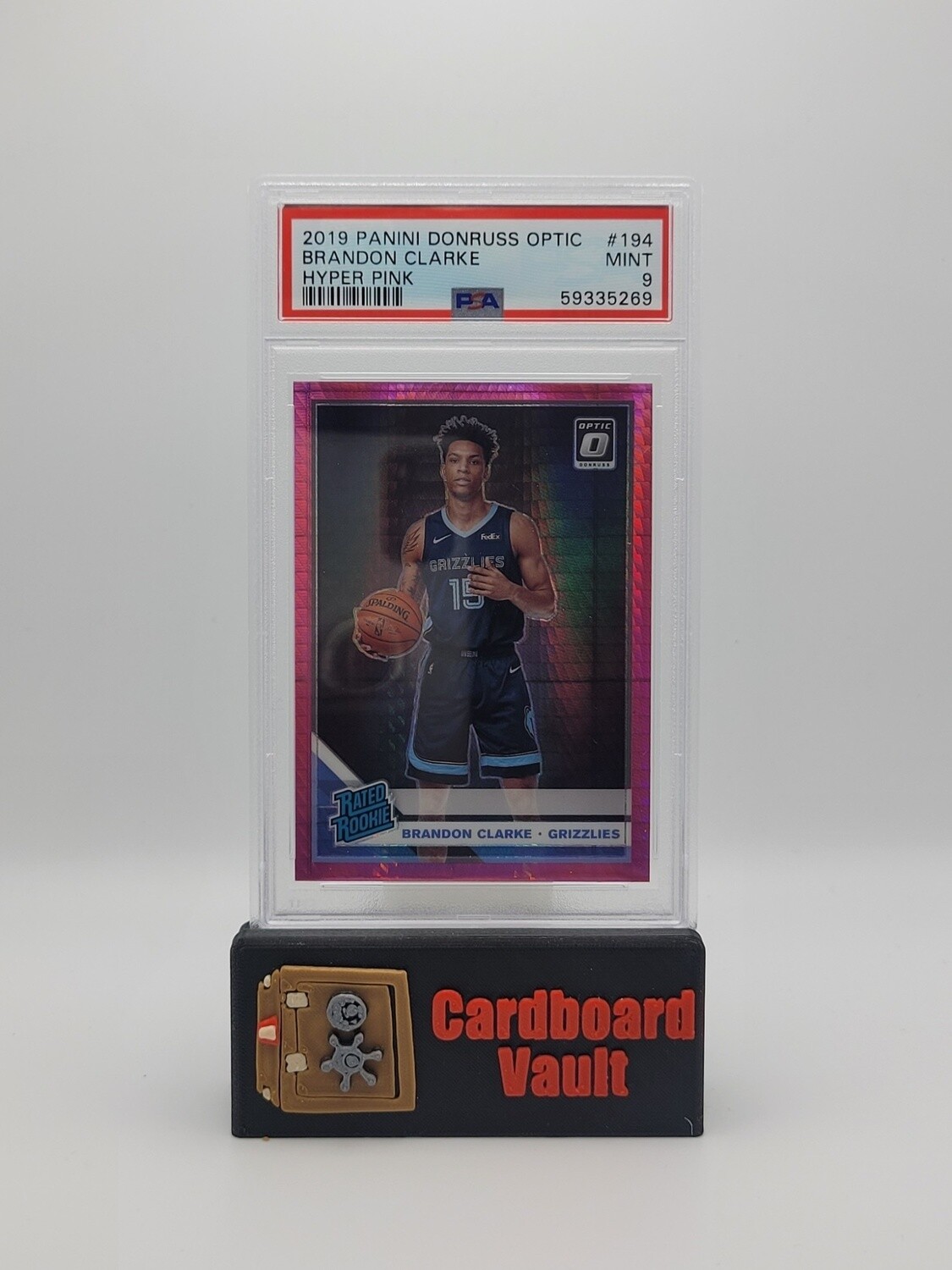 2019 Donruss Optic Rated Rookie Brandon Clarke  #194 Hyper Pink Prizm PSA 9