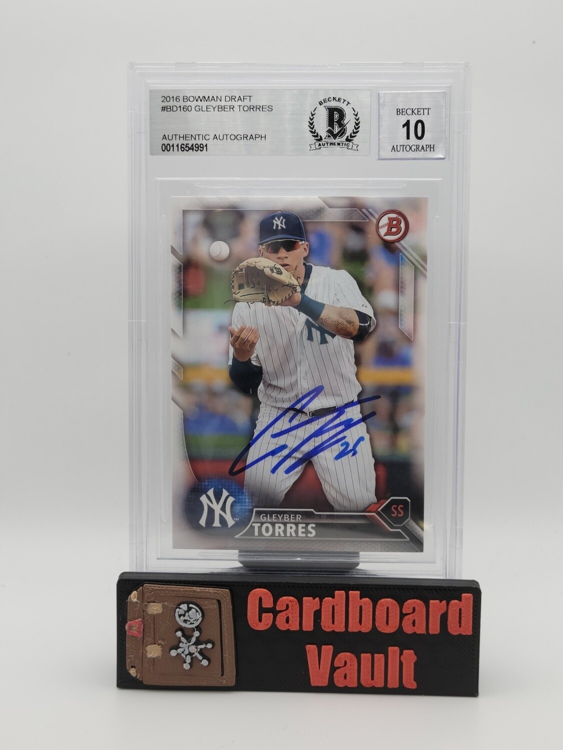 2016 Bowman Draft Gleyber Torres Autograph #BD-160 Beckett 10