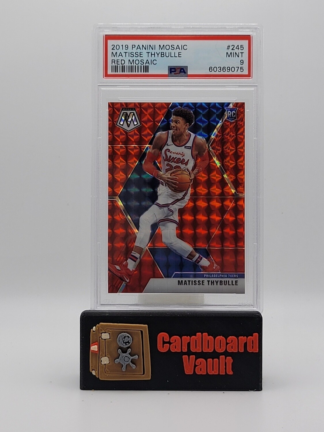 2019 Mosaic Matisse Thybulle #245 Red Mosaic Prizm PSA 9 60369075
