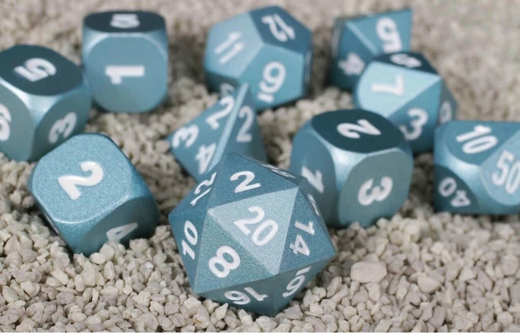 Forged Gaming Giants Frost 10-Piece Metal Dice Set