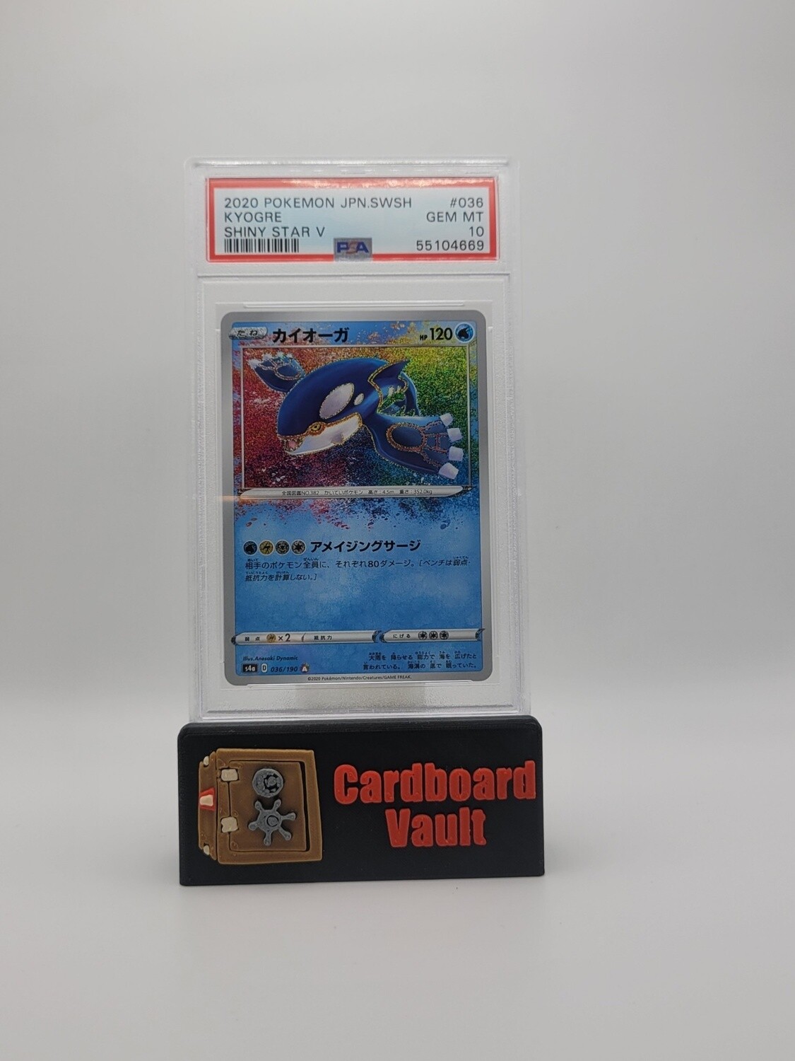 2020 Pokémon Japanese Kyogre #036 PSA 10