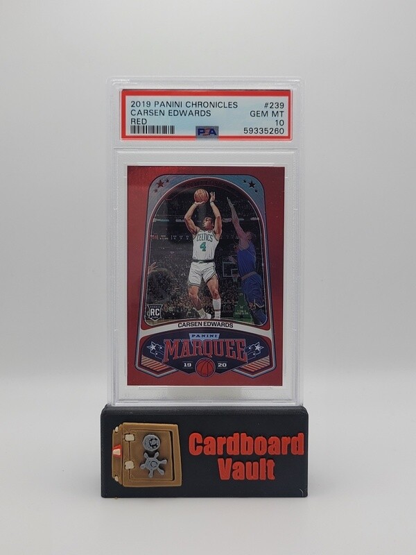 2019 Chronicles Marquee Carsen Edwards #239 Red 034/149 PSA 10