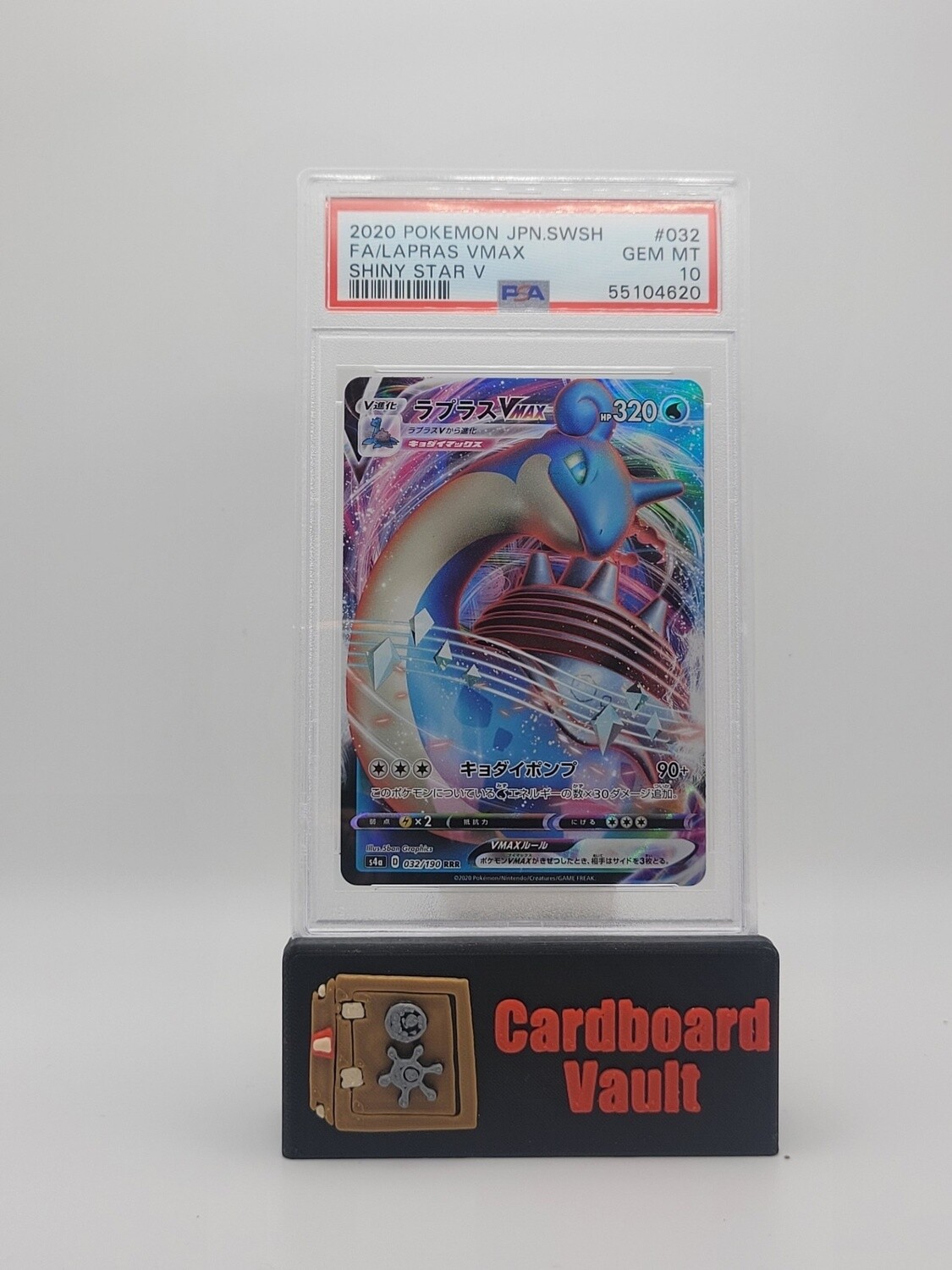 2020 Pokémon Japanese Lapras Vmax Full Art #032 PSA 10