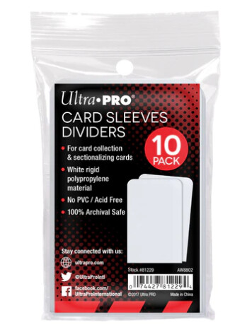 Ultra Pro Trading Card Dividers (10Pack)