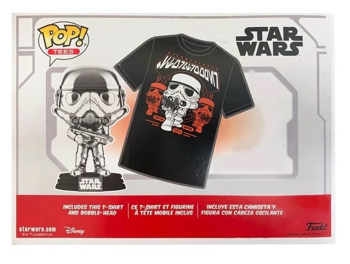Star Wars Stormtrooper 296 Funko Pop and T-Shirt Size XL