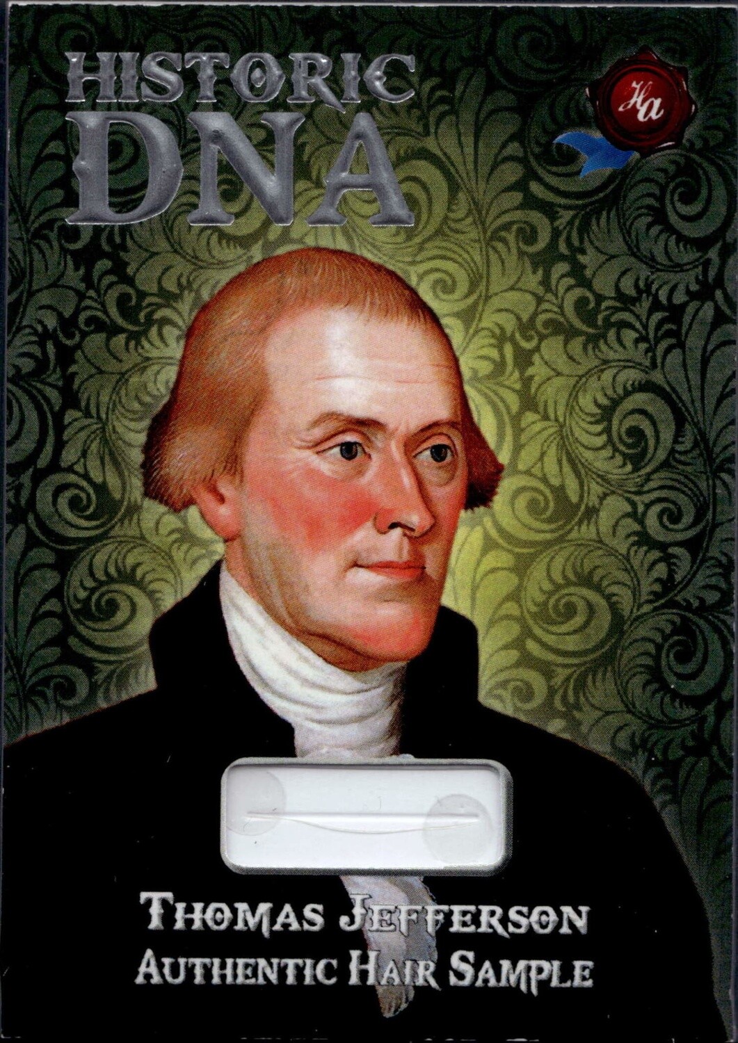 Historic Autographs Historic DNA Thomas Jefferson Authentic Hair Sample 74/182