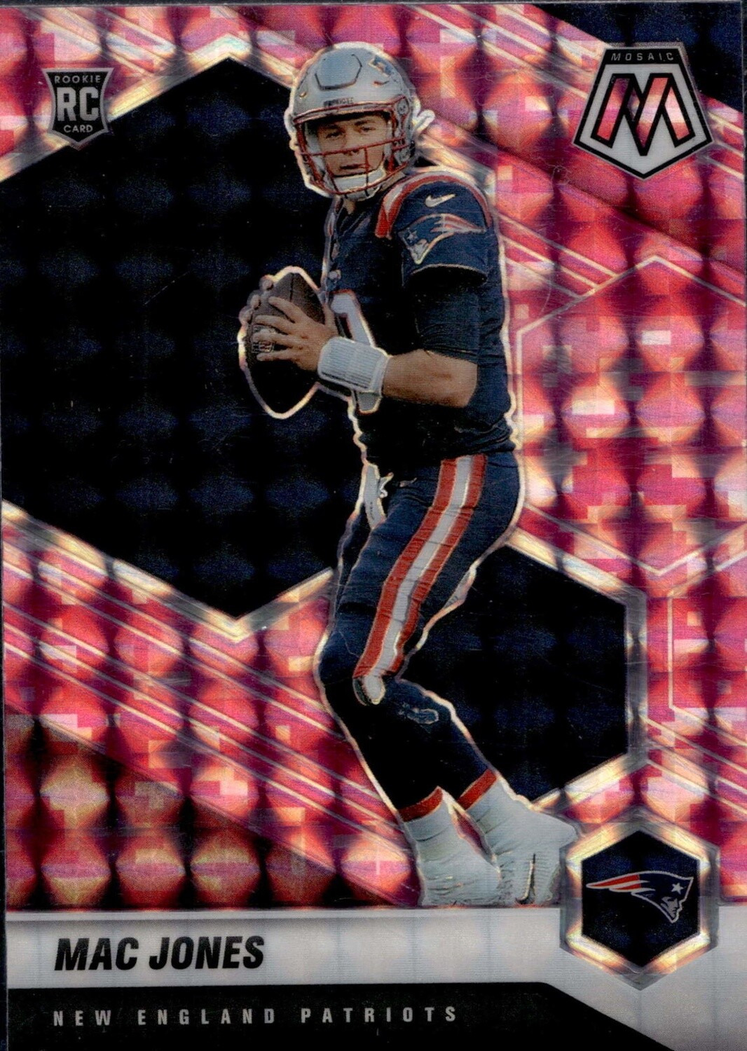 2021 Mosaic Mac Jones Pink Camo Prizm No. 306