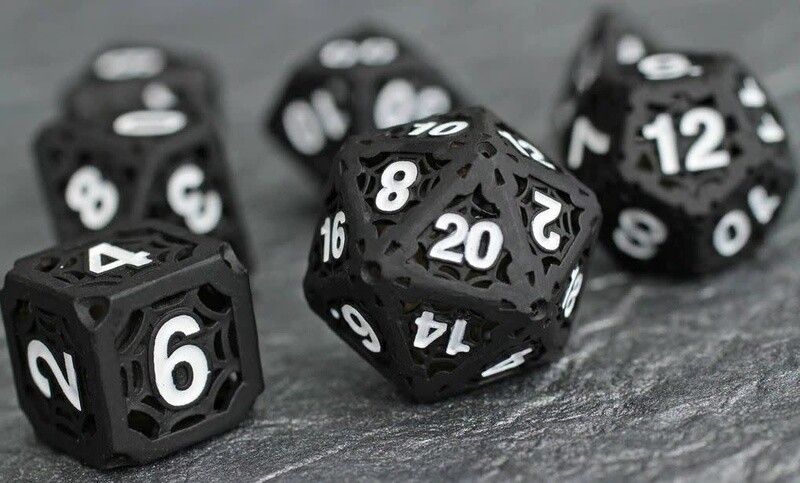 Forged Gaming Venomous Web Hollow 7-Piece Metal Dice Set