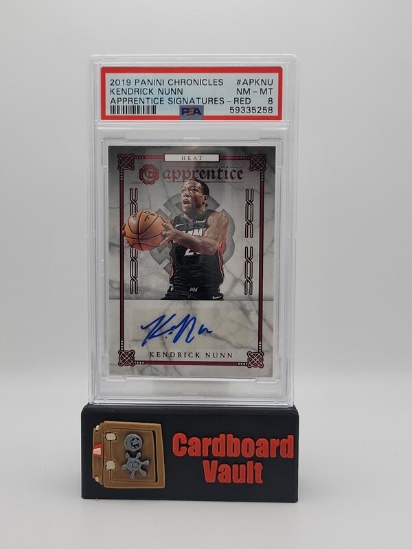 2019 Chronicles Apprentice Signatures Kendrick Nunn #AP-KNU Red PSA 8