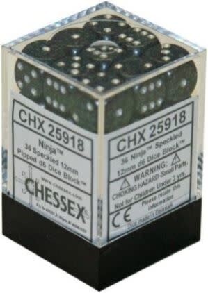 Chessex Speckled Ninja 12Mm D6 Dice (36 Ct)