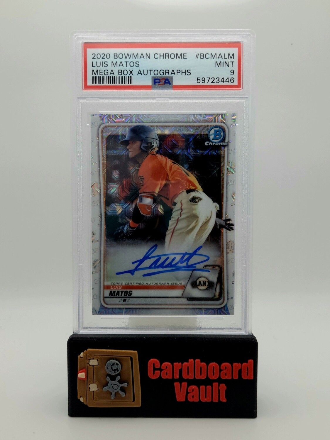 2020 Bowman Chrome Luis Matos Mega Box Autograph  #BCMA- LM  PSA 9