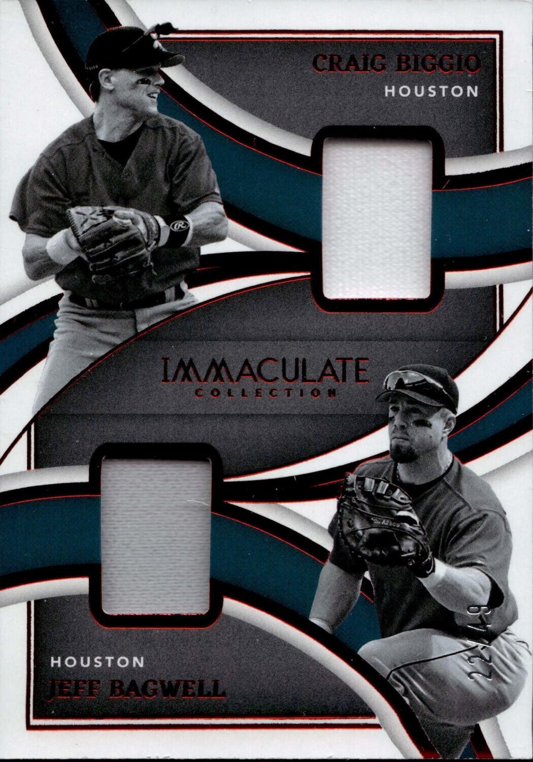 2022 Immaculate Craig Biggio Jeff Bagwell Dual Patch #LDM-CJ Red 22/49