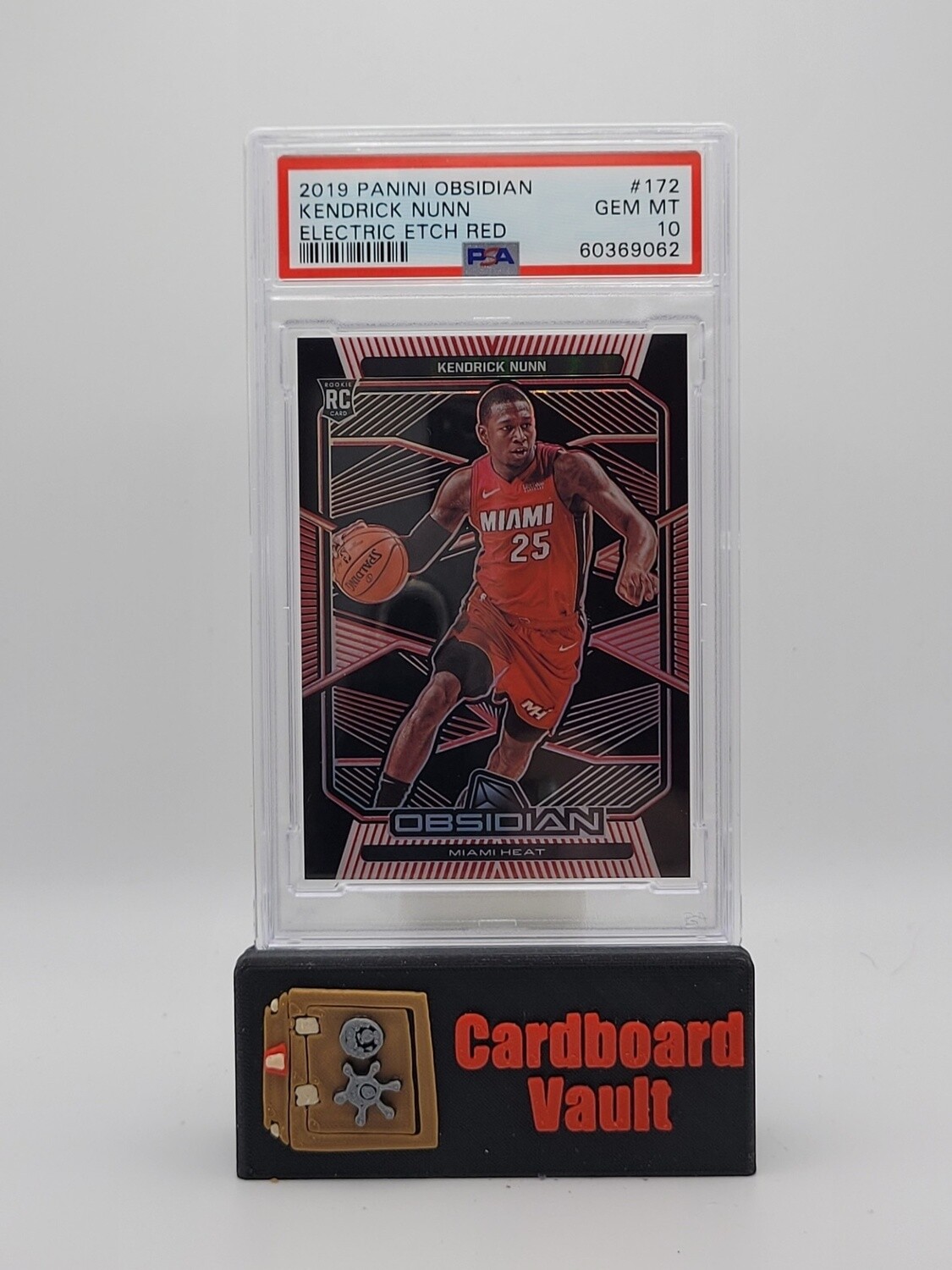 2019 Obsidian Kendrick Nunn #172 Electric Etch Red 4/5 PSA 10